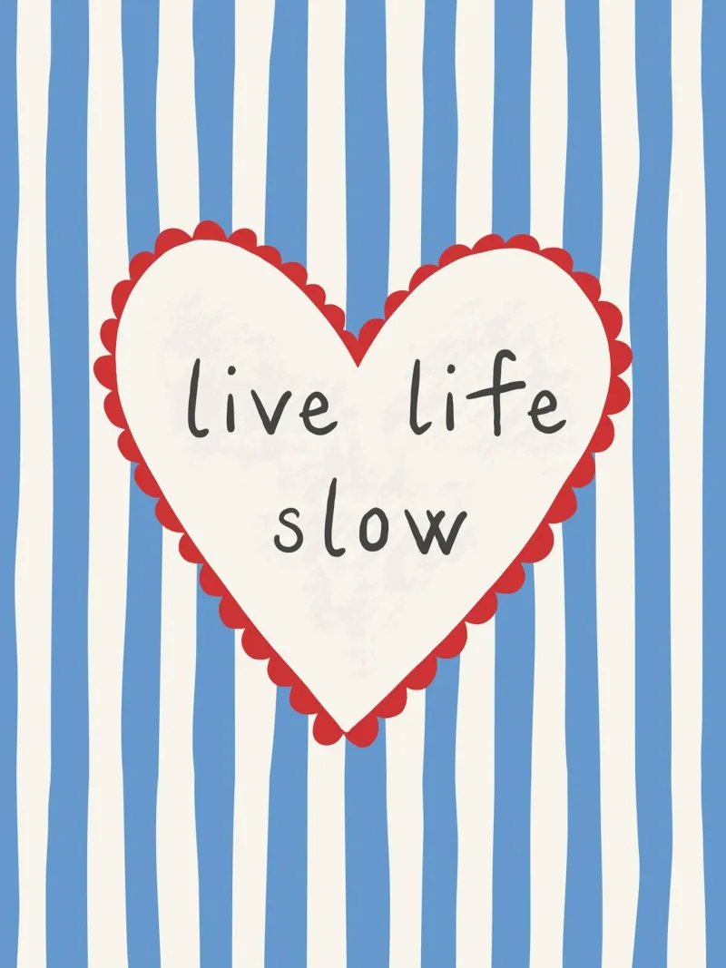 Live Life Slow – Hand Drawn Quote hahnemühle by Vivdesign