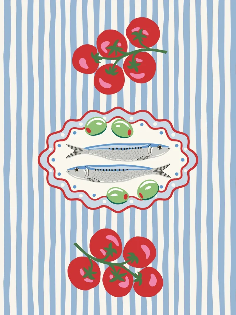 Sardines & Tomatoes – Mediterranean Mood poster da Vivdesign
