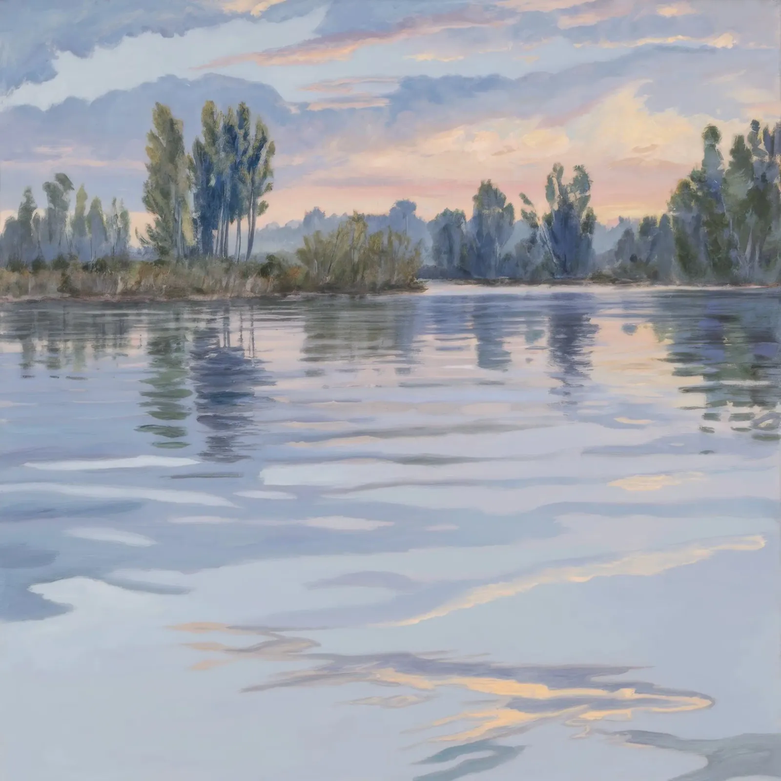 Fiume Crepuscolo Pace pellicola backlit da Verve Pigments