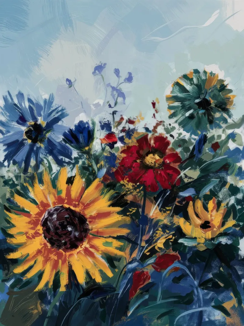 Prachtvolle florale Harmonie Acryl-Glas von Verve Pigments