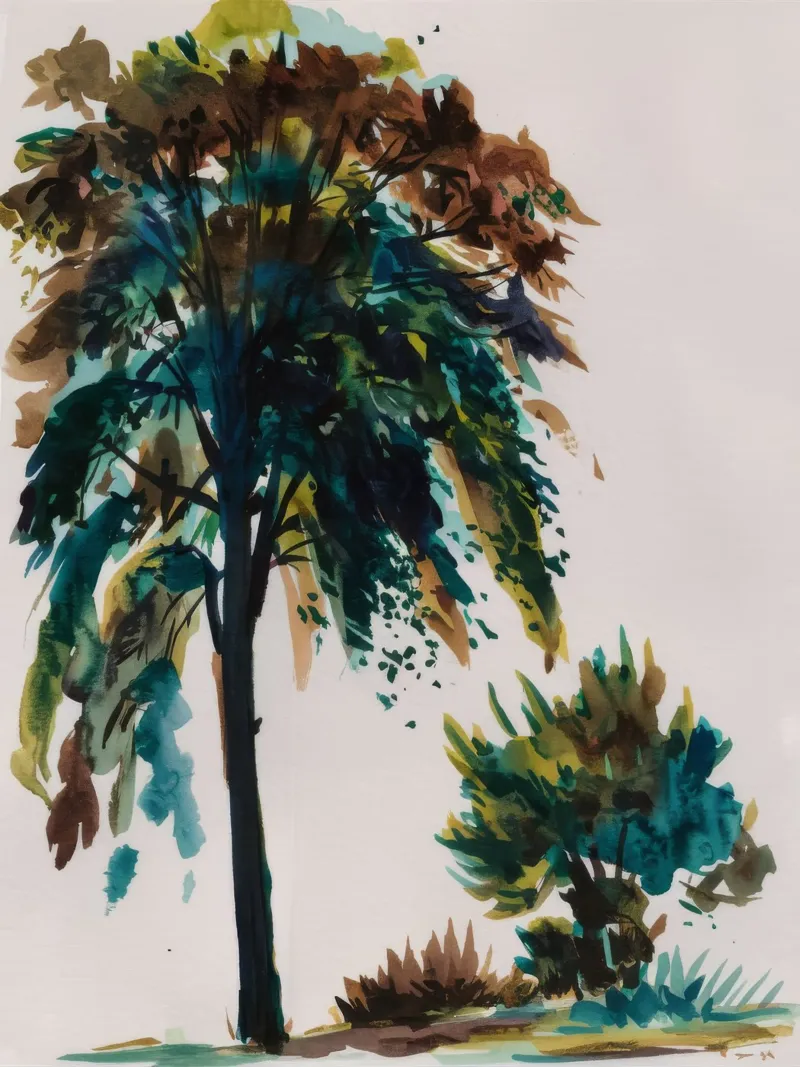 Grüner Baum Harmonie Hahnemühle von Verve Pigments
