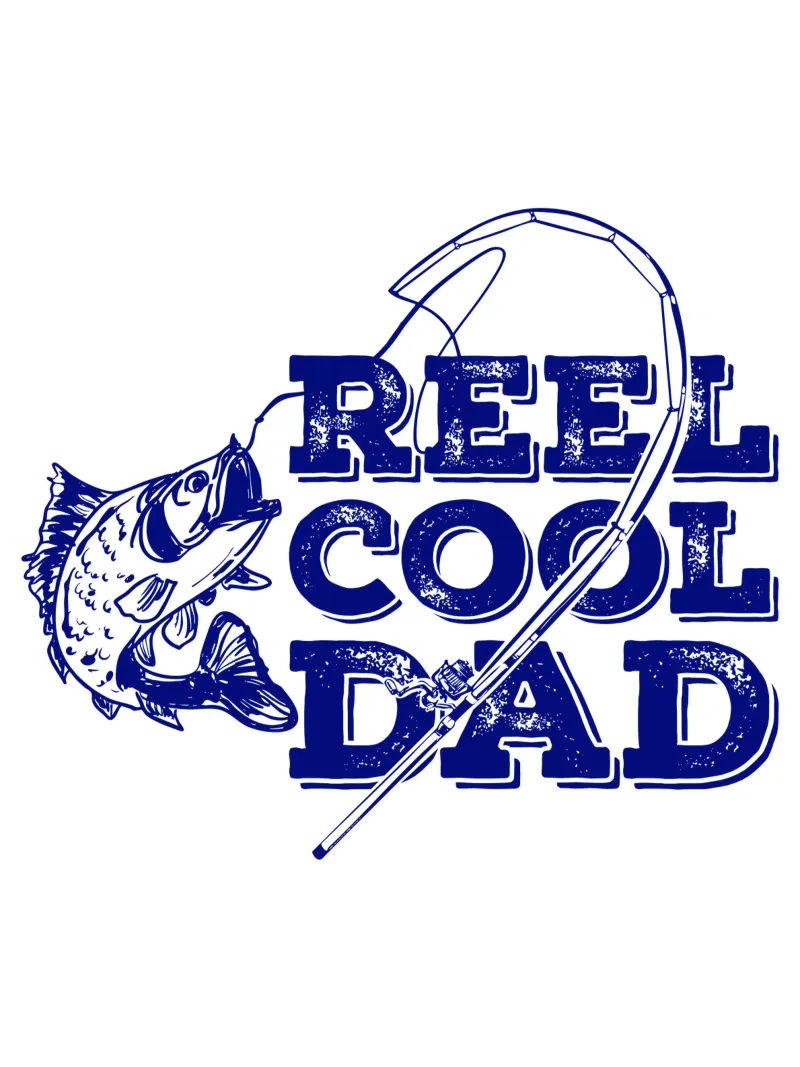 Reel Cool Dad Blue Typograhphy toile de EDMPROJECT