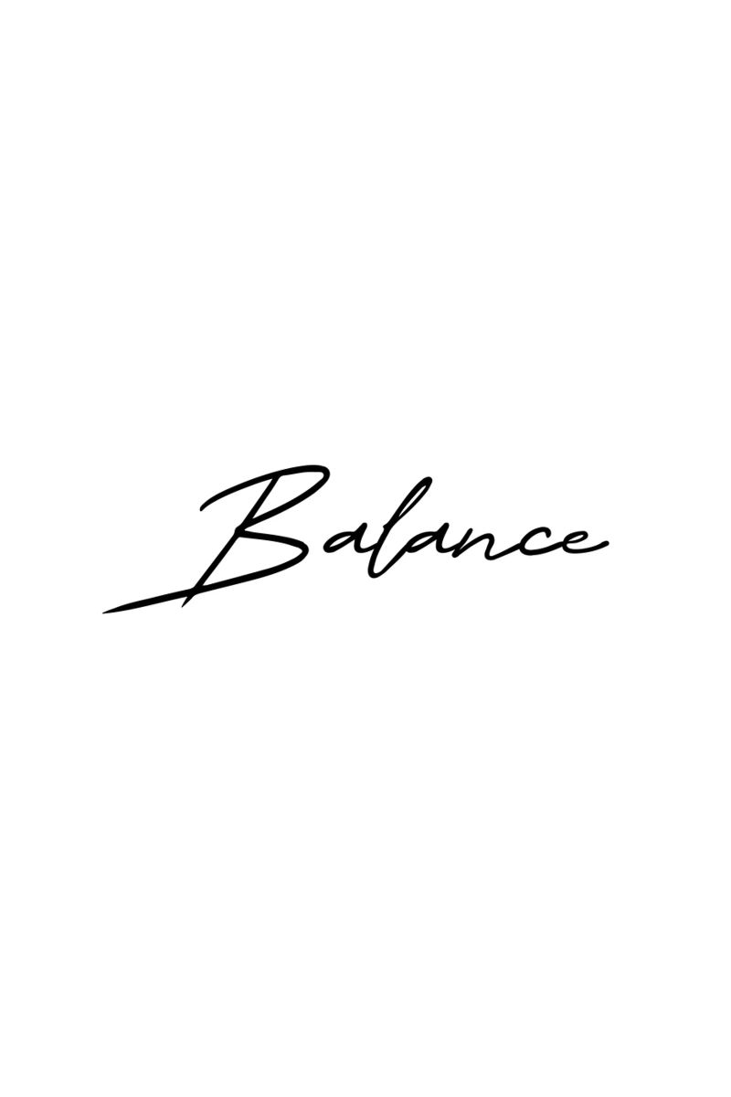 Balance Handschrift minimalistisch Poster von Typo Designs
