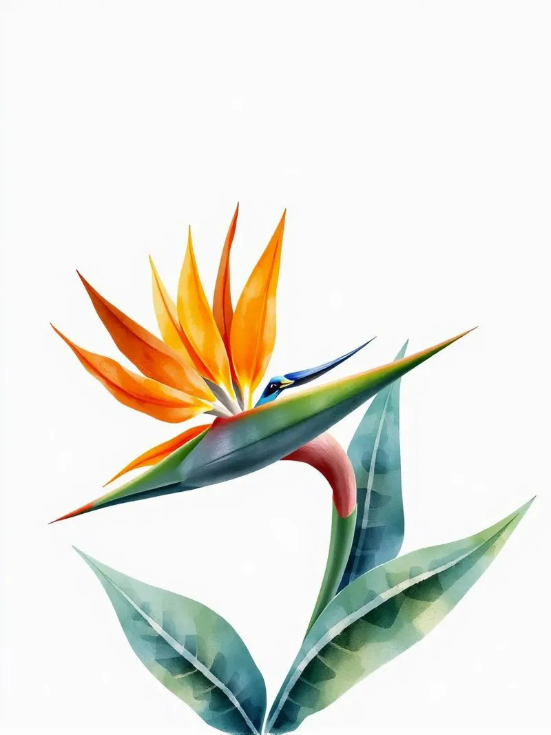 Bird of paradise tropical flower pellicola backlit da heaventrain