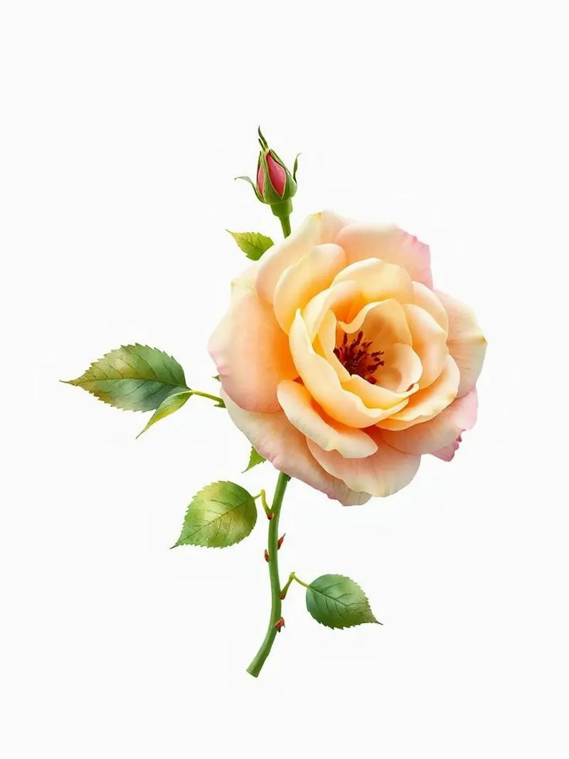 3d rendered rose element orange alluminio dibond da heaventrain