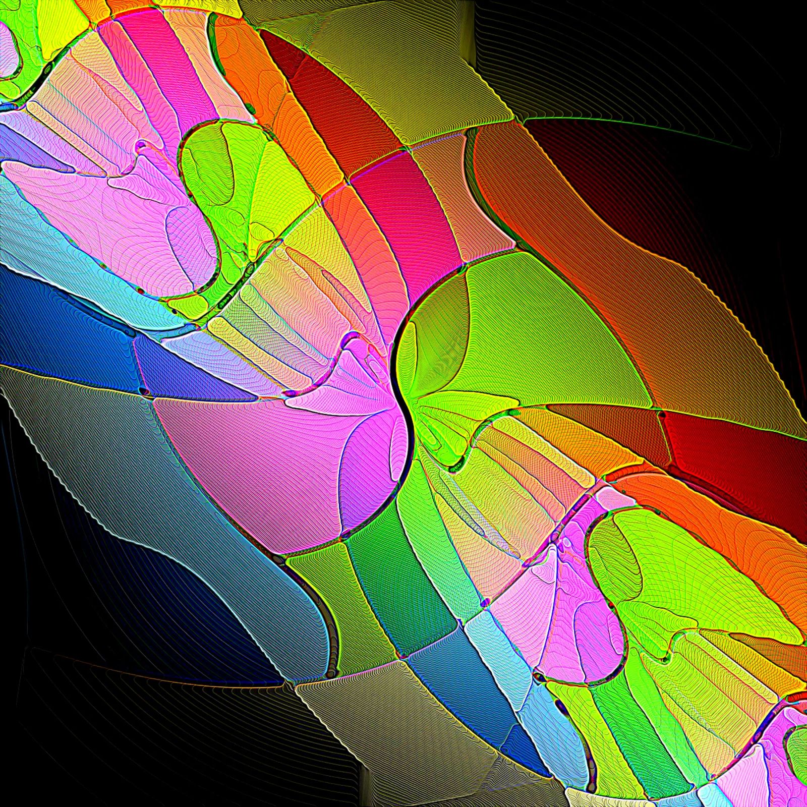 Illusione di forme luminose e colorate in una stanza buia pellicola backlit da Gürsel Yesil Digital Art