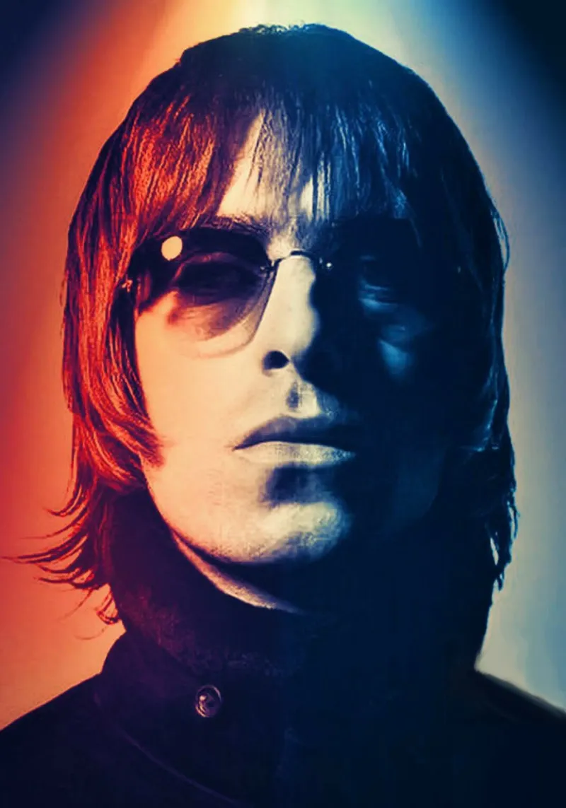 Liam Gallagher portrait poster con telaio in legno da Lembayung art