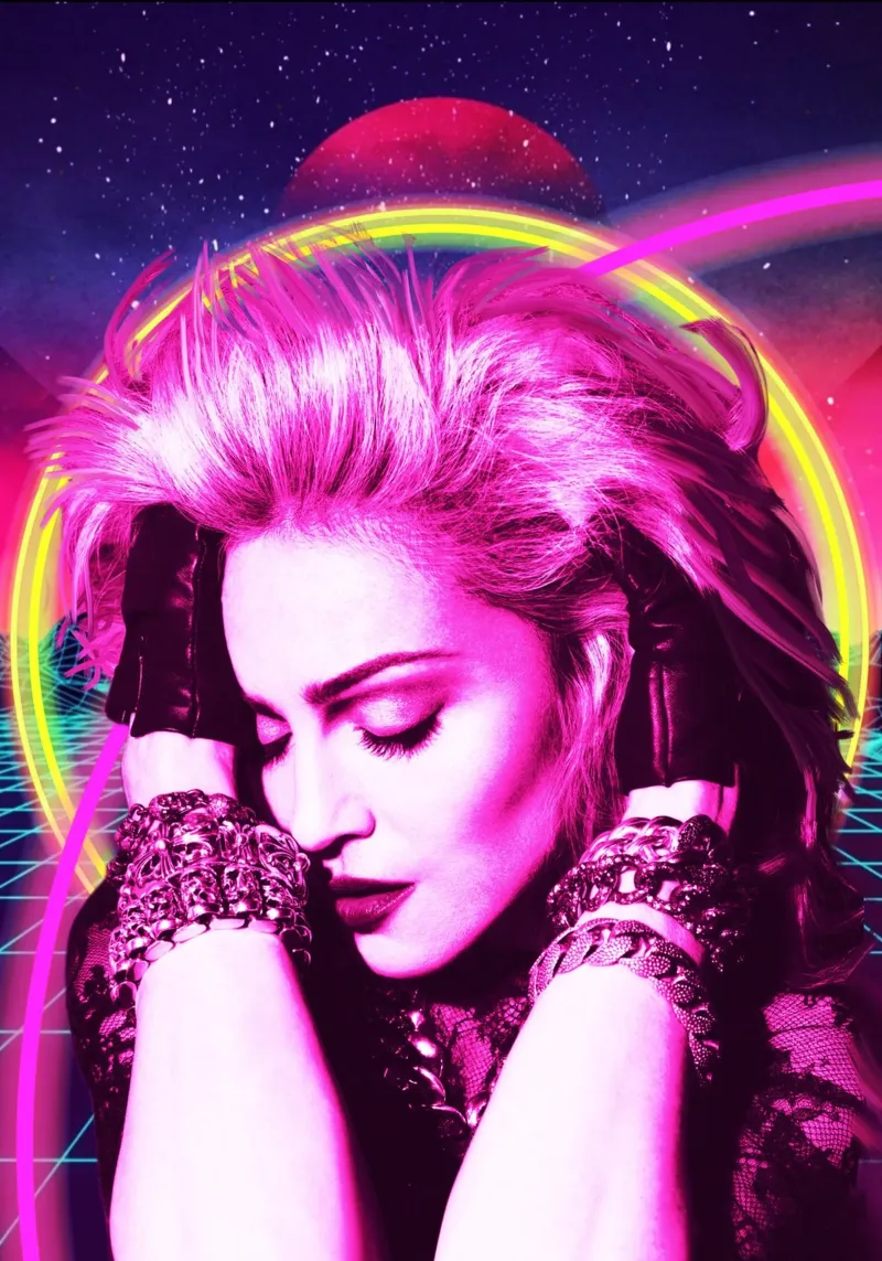 Madonna retro style pellicola backlit da Lembayung art