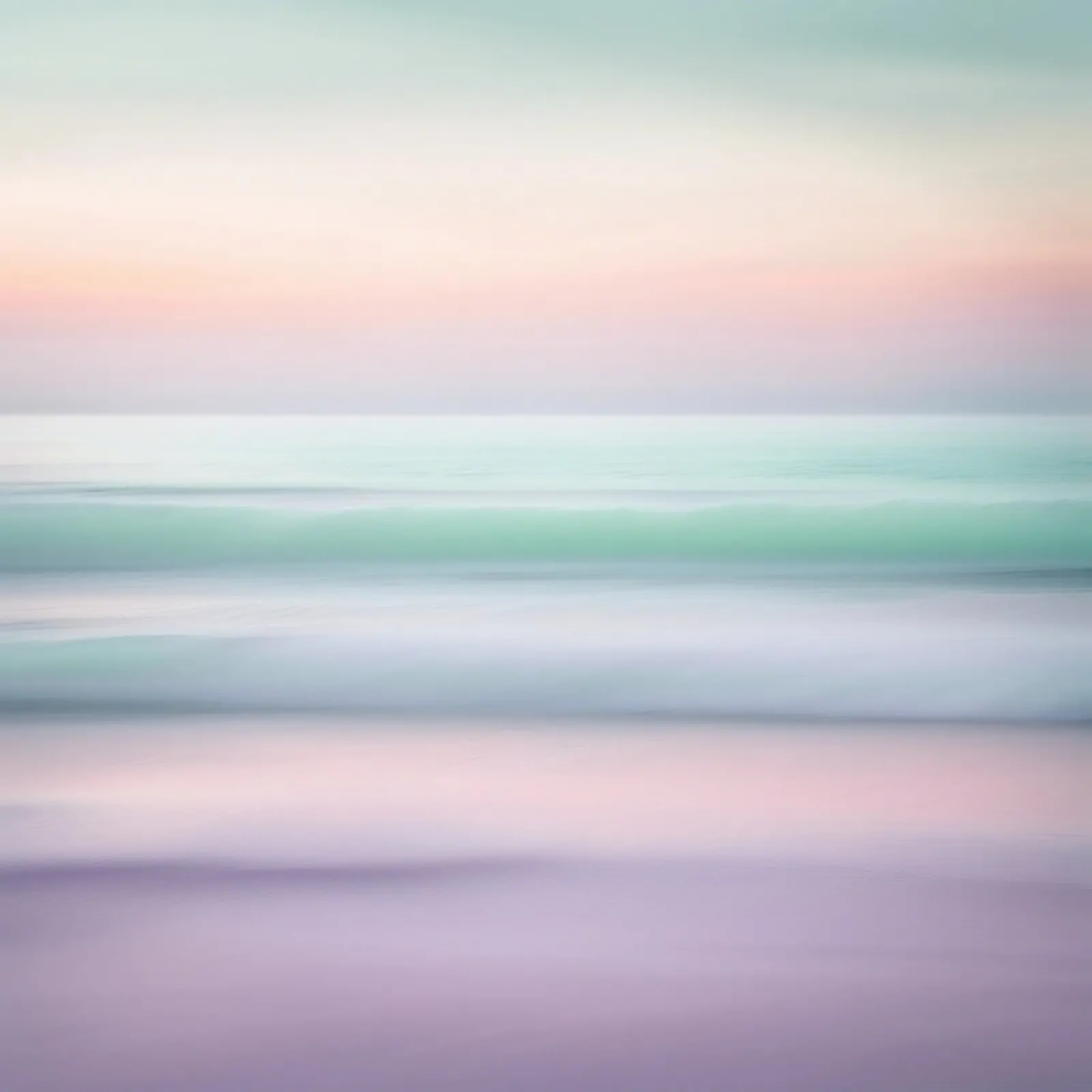 Pastel Ocean Waves in Motion Blur canvas by PhotoVibe Decor