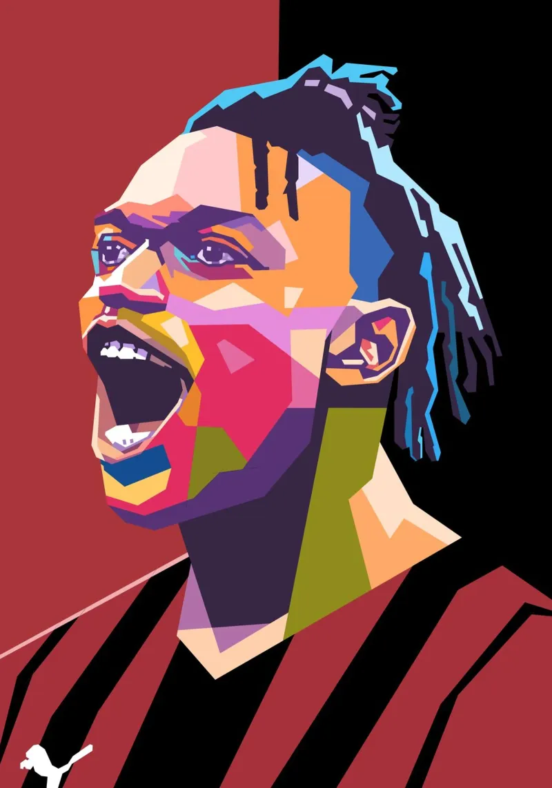 Rafael Leao, iconico giocatore di calcio pellicola backlit da Hantamrata