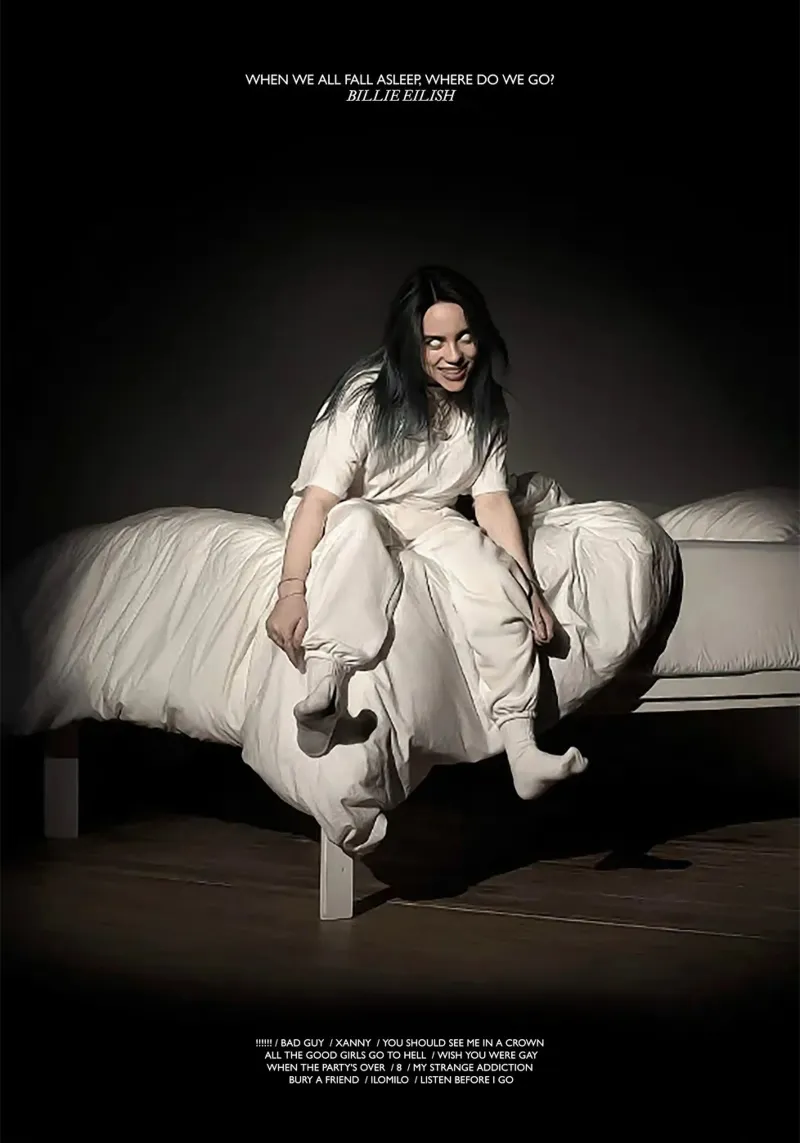 When We All Fall Asleep, Where Do We Go? – Billie Eilish pellicola backlit da Attaboy Dsgn