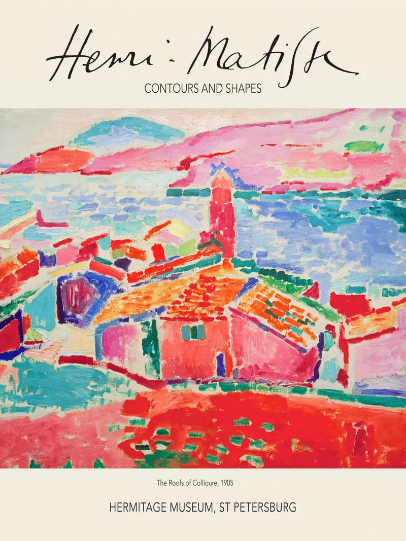 The Roofs of Collioure, 1925 print by Henri Matisse forex plate by Trending Art Company