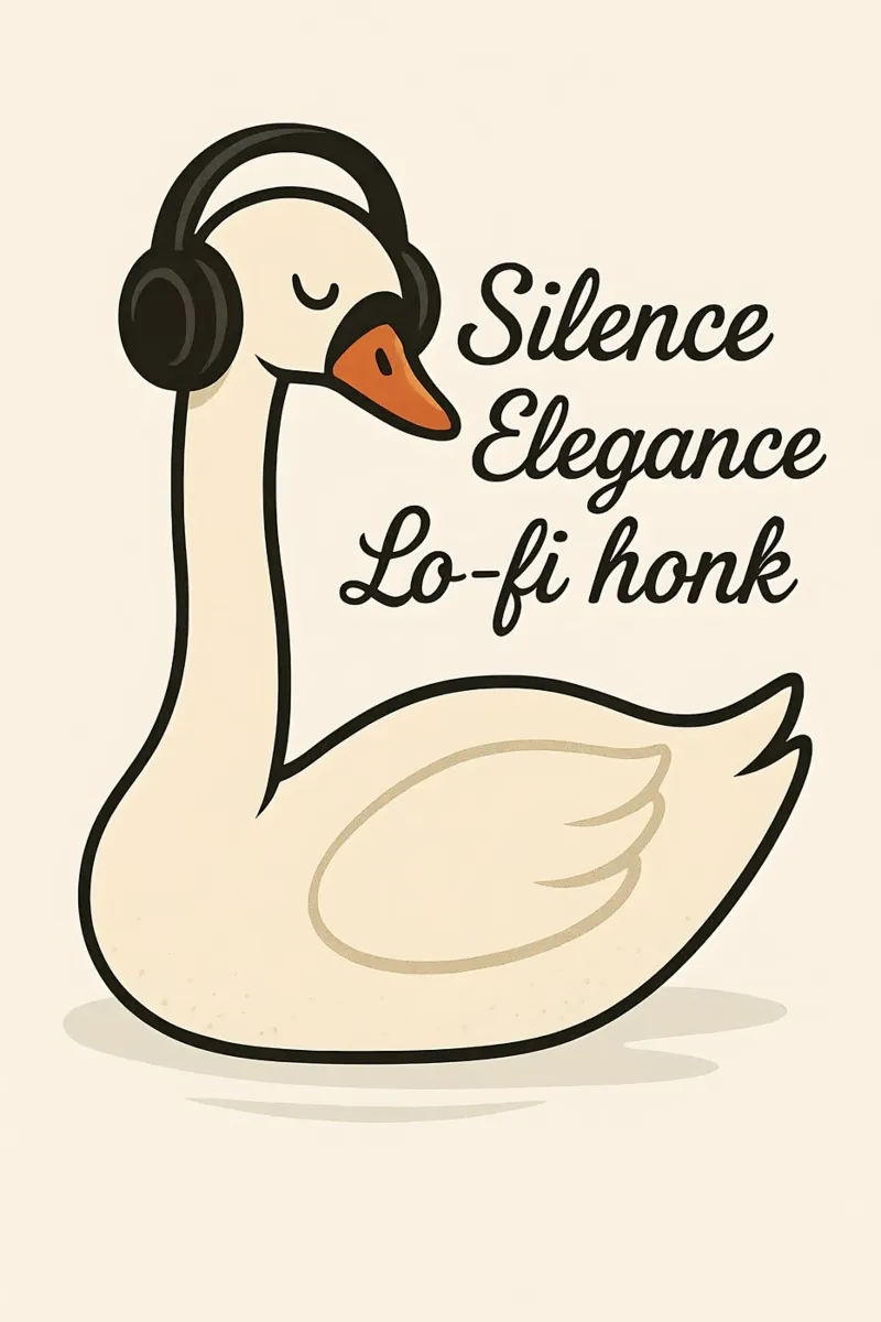 Meme divertente sul cigno poster con telaio in plastica da Funny Humor Art
