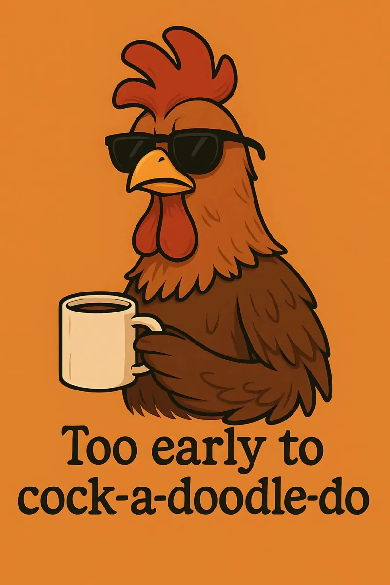 Funny Rooster Meme poster by Funny Humor Art