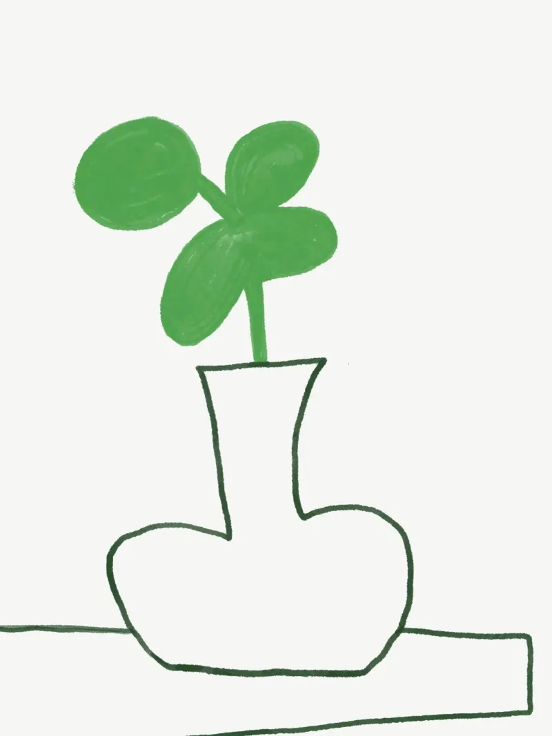 Clover on the table hahnemühle by Little Dean