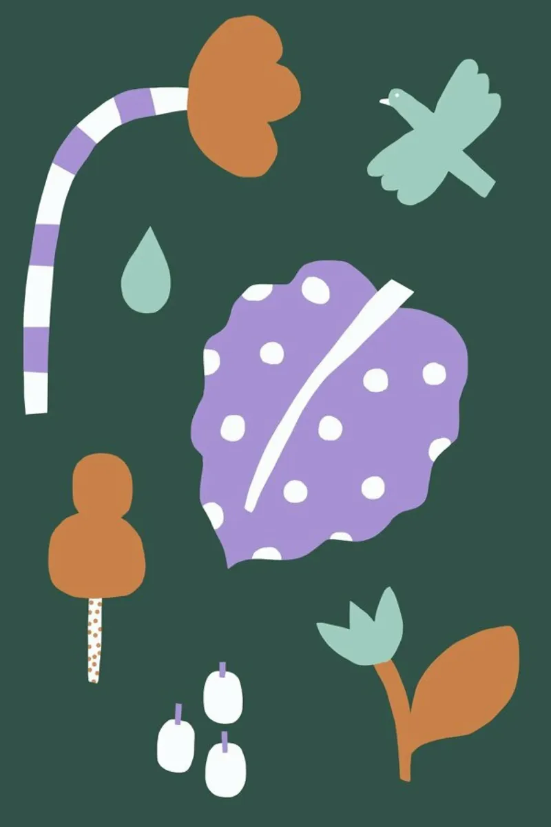 Flora & Fauna poster con telaio in alluminio da Maren Gross