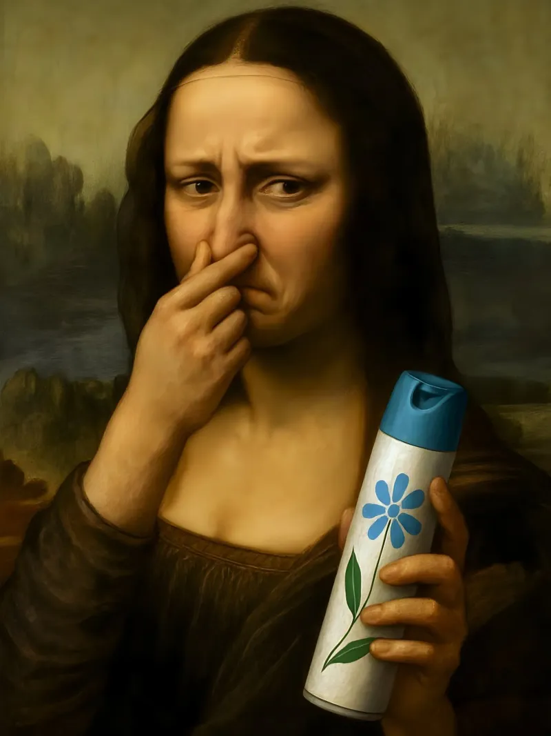 MONA LISA DIVERTENTE BAGNO WC pellicola backlit da ARTOMATIC