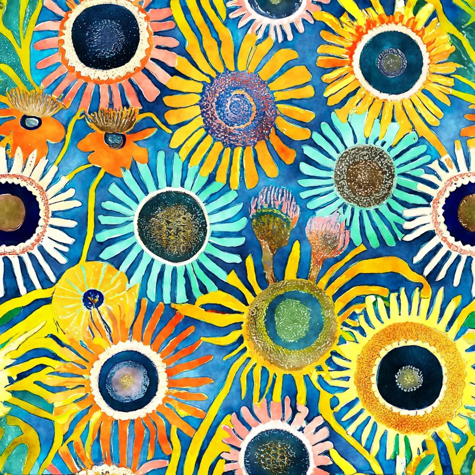 Denti di leone divertenti poster con telaio in plastica da Botanical Pattern House