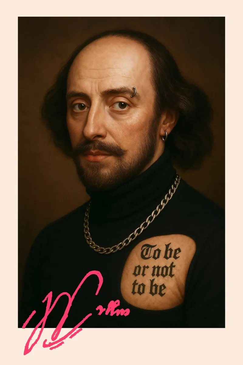 Shakespeare – Ink & Irony Leinwand von CNTRL