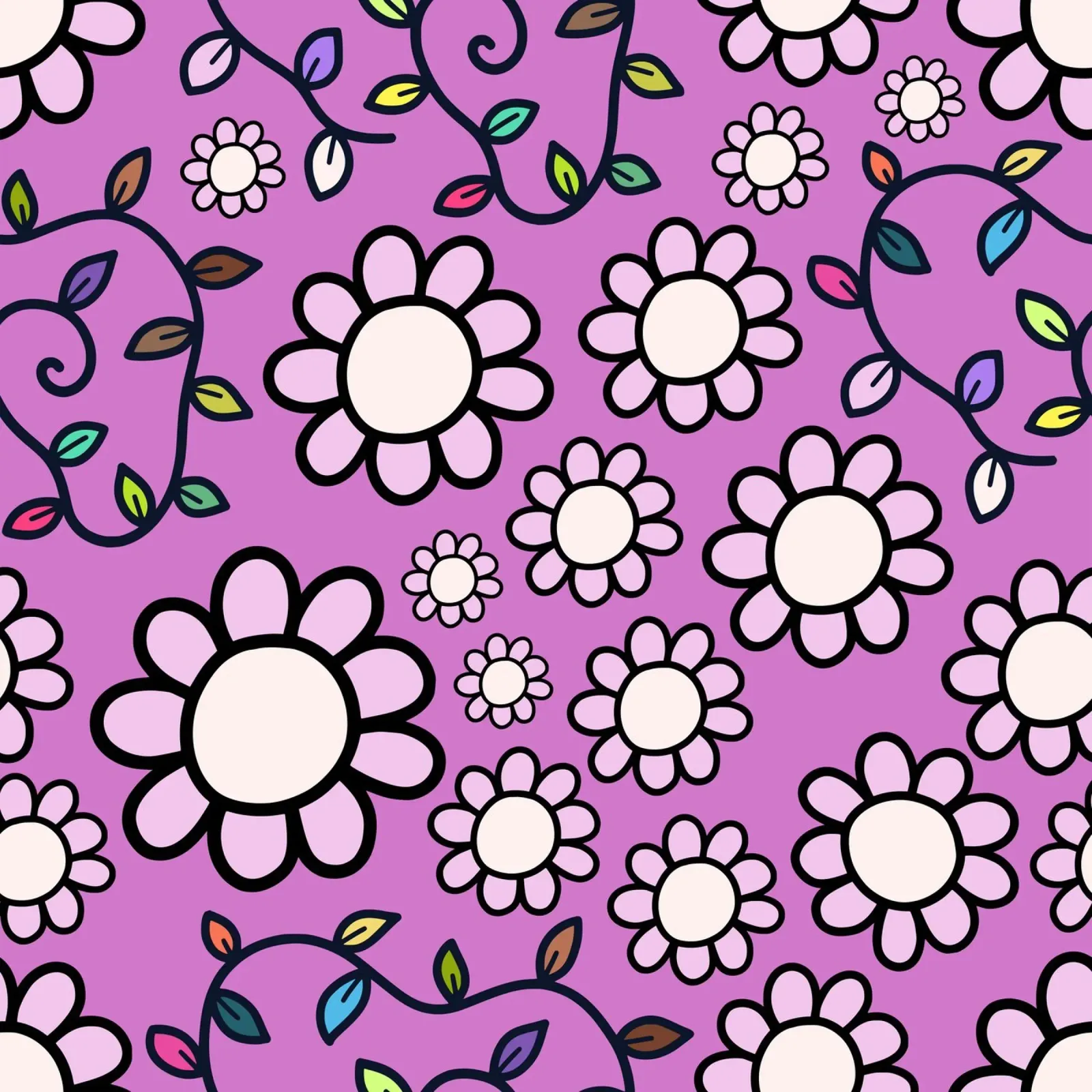 Scarabocchi Happy Bloom poster con telaio in alluminio da Happy Littles