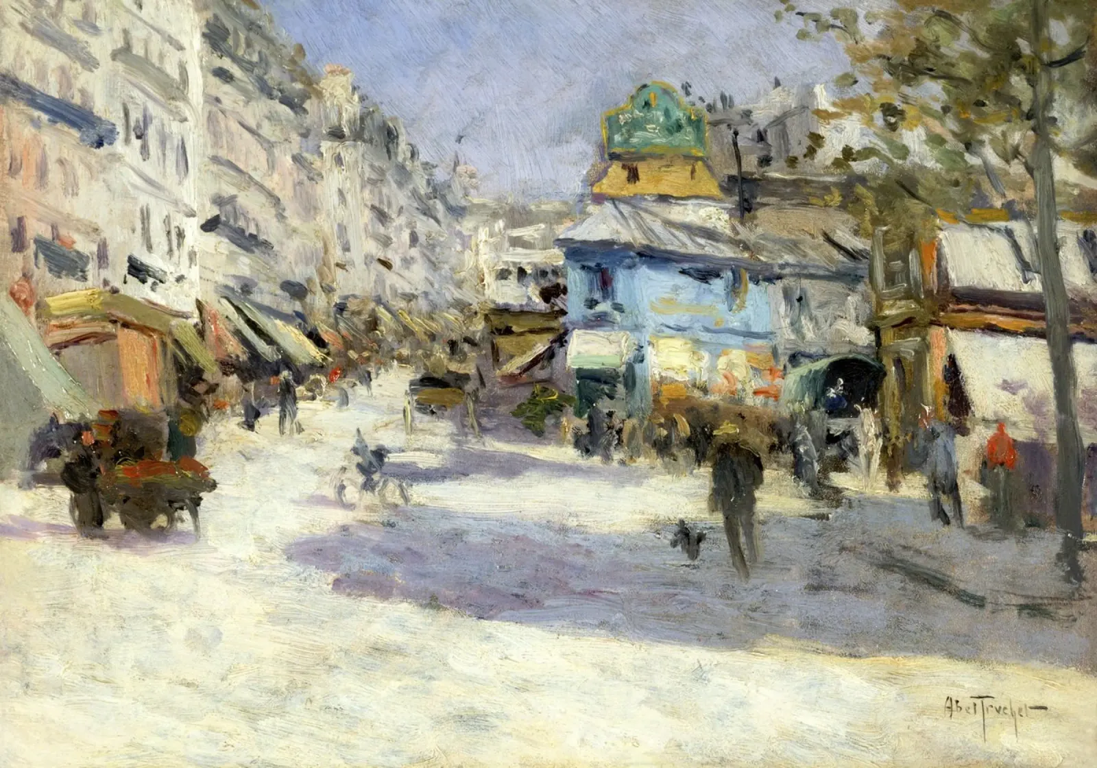 A. Trouillebert Rue Lepic, Parigi - Scenario impressionista di strada carta hahnemühle da NorwesClub