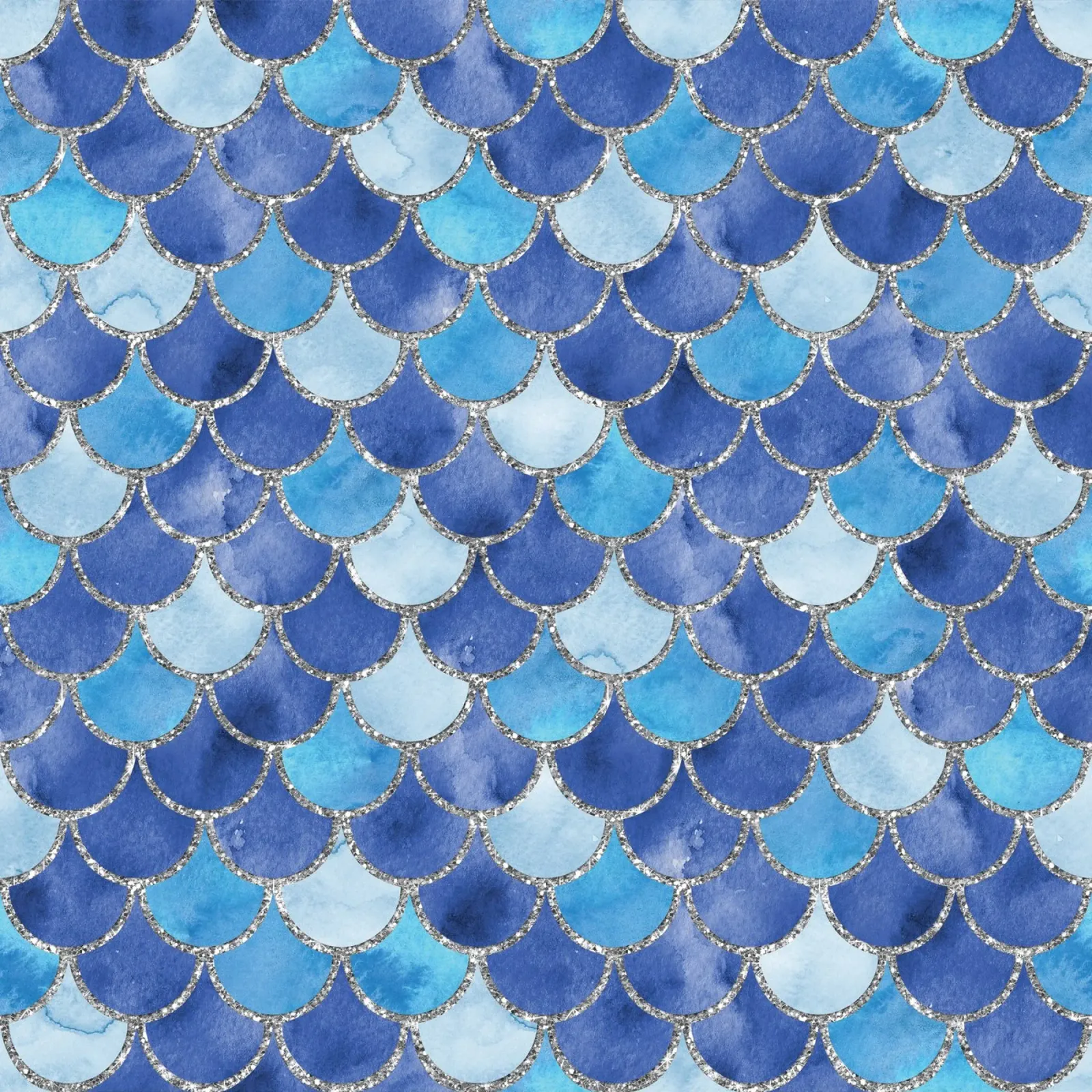 Scaglie di sirena in blu oceano pellicola backlit da Happy Littles