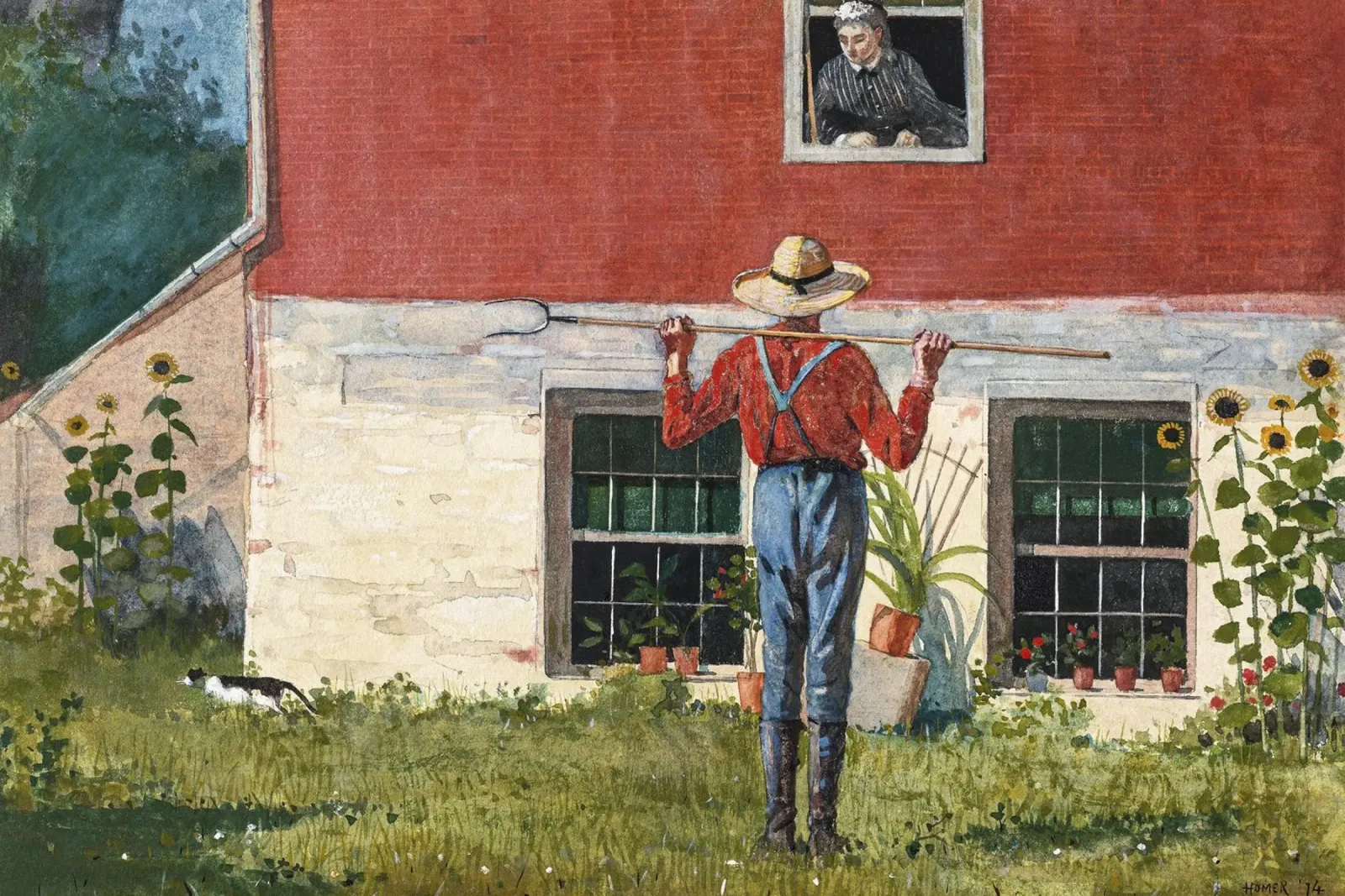 Winslow Homer Arte rustica della fattoria - Americana & Folk Art Pr tela con Cornice a cassetta da NorwesClub