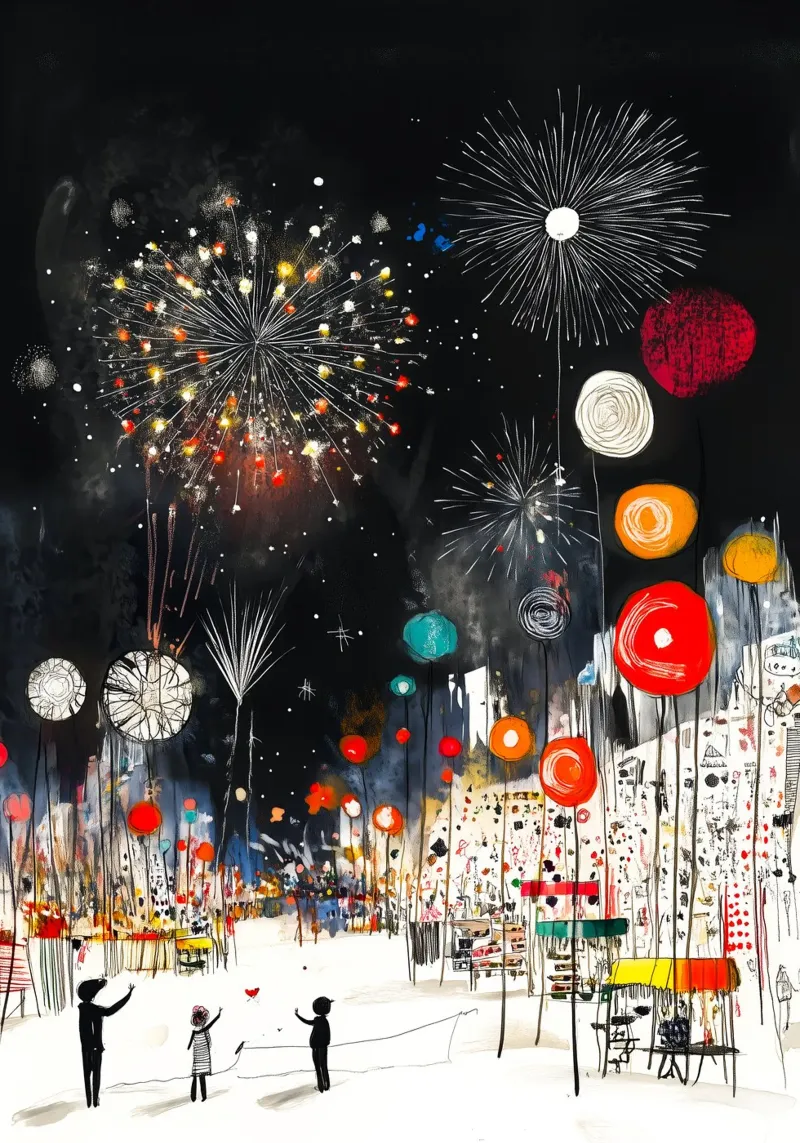 Festival messicano poster con telaio in plastica da Justyna Jaszke JBJart