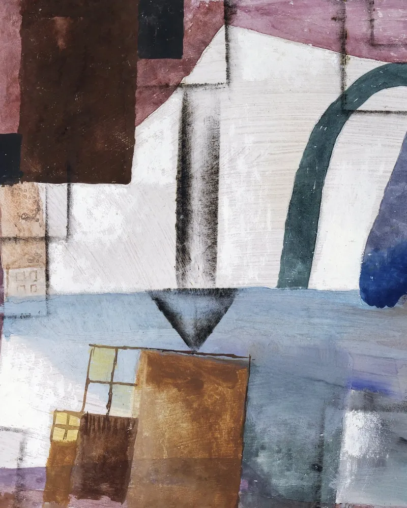 Pâques blanches II" de Paul Klee - Bauhaus abstrait géométrique A alu dibond de NorwesClub