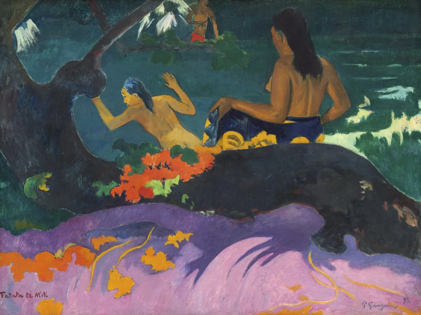 Paul Gauguin "Fatata te Miti" - Artista tahitiano post-impressionista alluminio dibond da NorwesClub