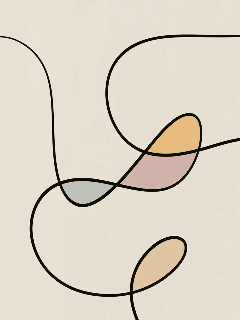 Linee minimaliste Arte Beige pellicola backlit da Little Dean