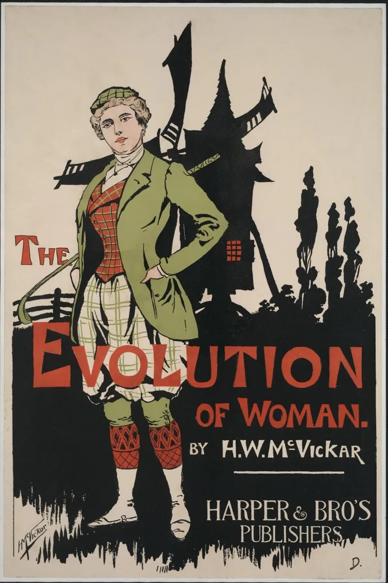 L'"Evoluzione della donna" di H.W. McVickar: Satira sociale d'epoca pellicola backlit da NorwesClub