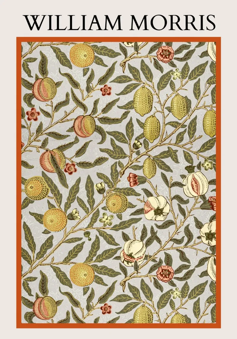 William Morris "Melograno": Arti e Mestieri Botanici, Timel pellicola backlit da NorwesClub