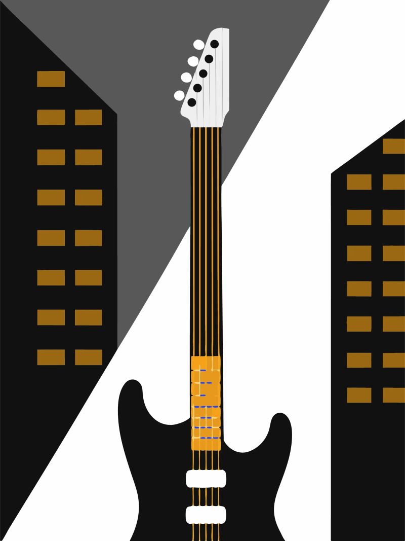 E-Gitarre Poster von LOOK DIFFERENT