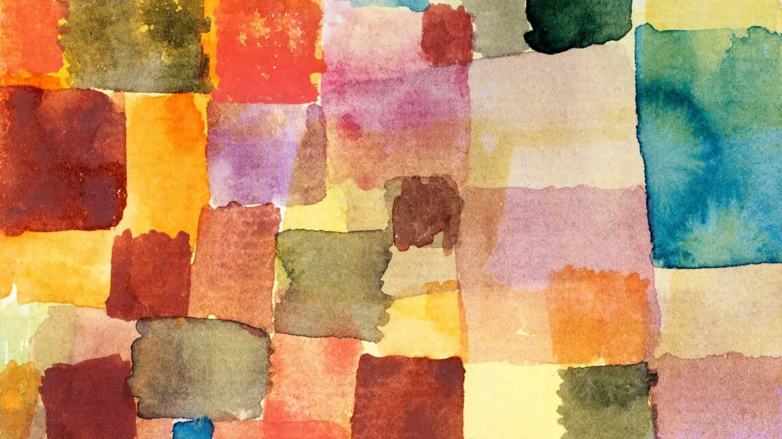 Quadrati acquerellati di Paul Klee: Colore espressionista astratto F pellicola backlit da NorwesClub