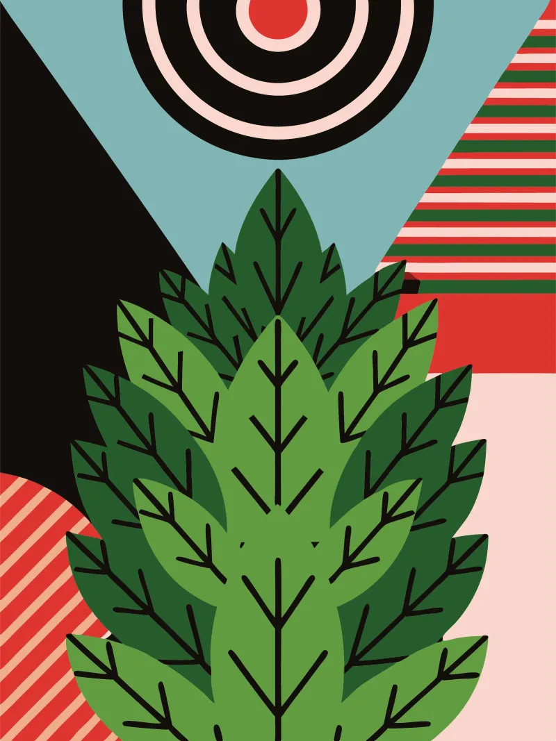 Verde poster con telaio in plastica da LOOK DIFFERENT