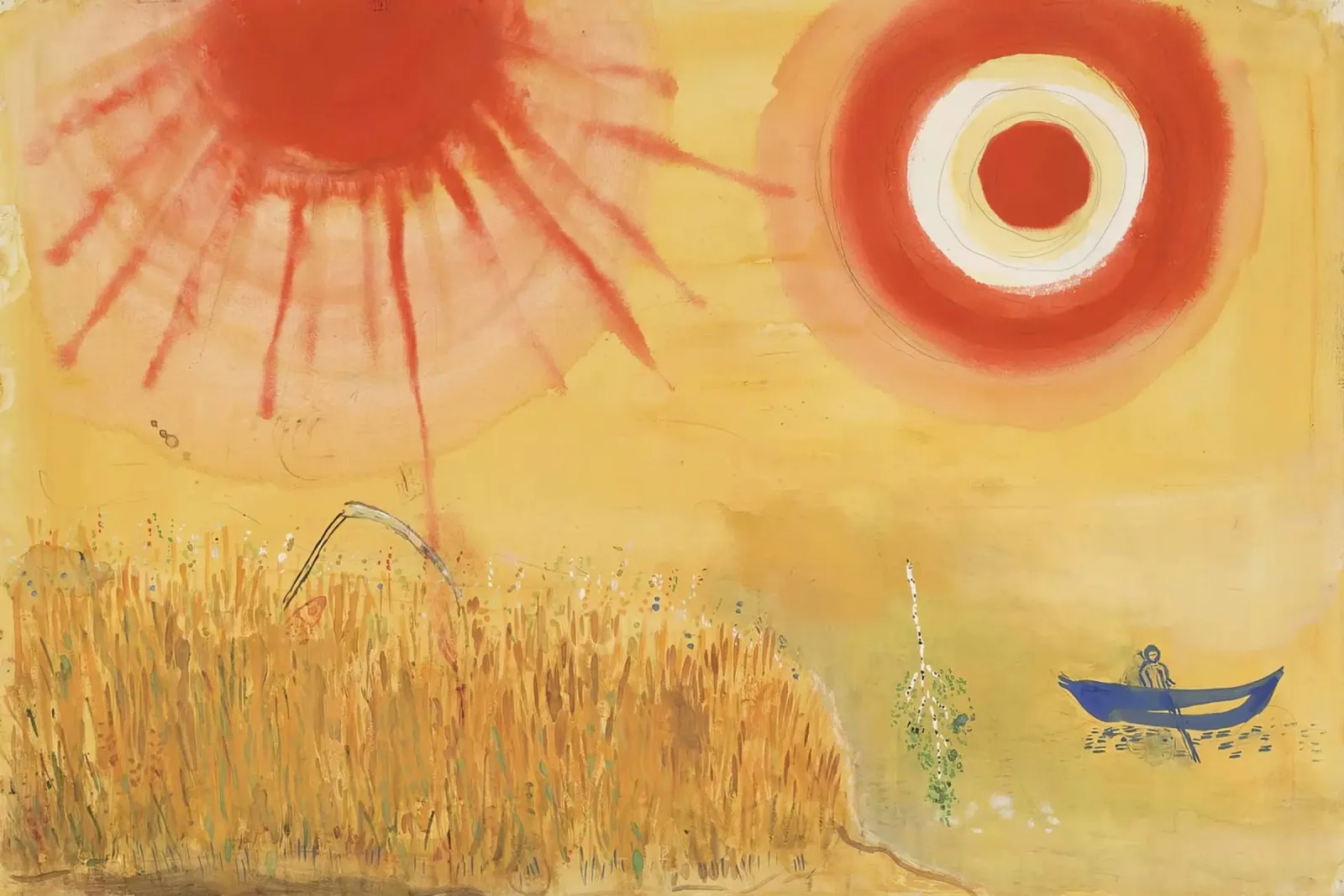 Marc Chagall: "Korenveldmiddag" - suggestieve balletkunst canvas met Baklijst van NorwesClub