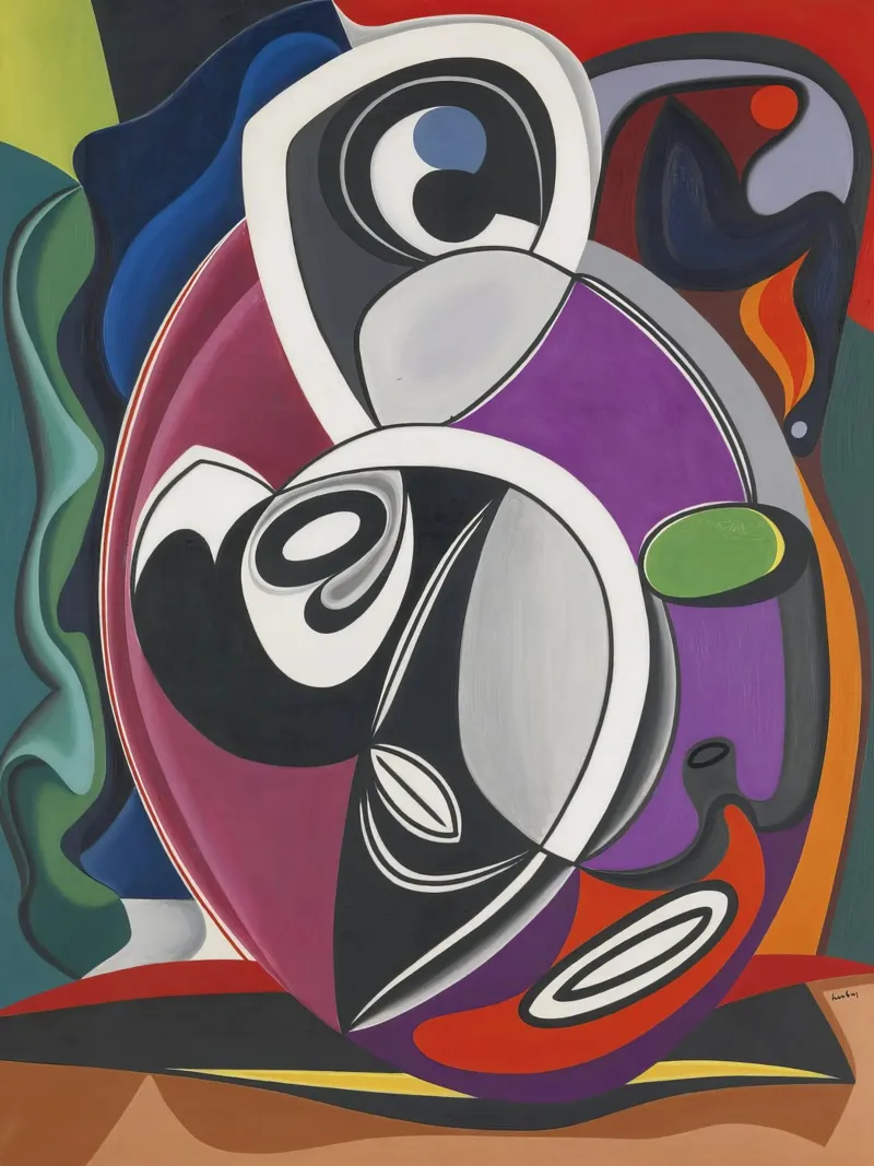 Auguste Herbin Abstract Art Poster - Vibrant Cubism Modern D hahnemühle by NorwesClub