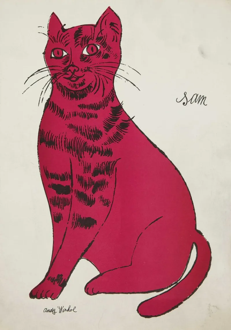 Il gatto Sam di Andy Warhol - Stampa icona felina della Pop Art poster da NorwesClub