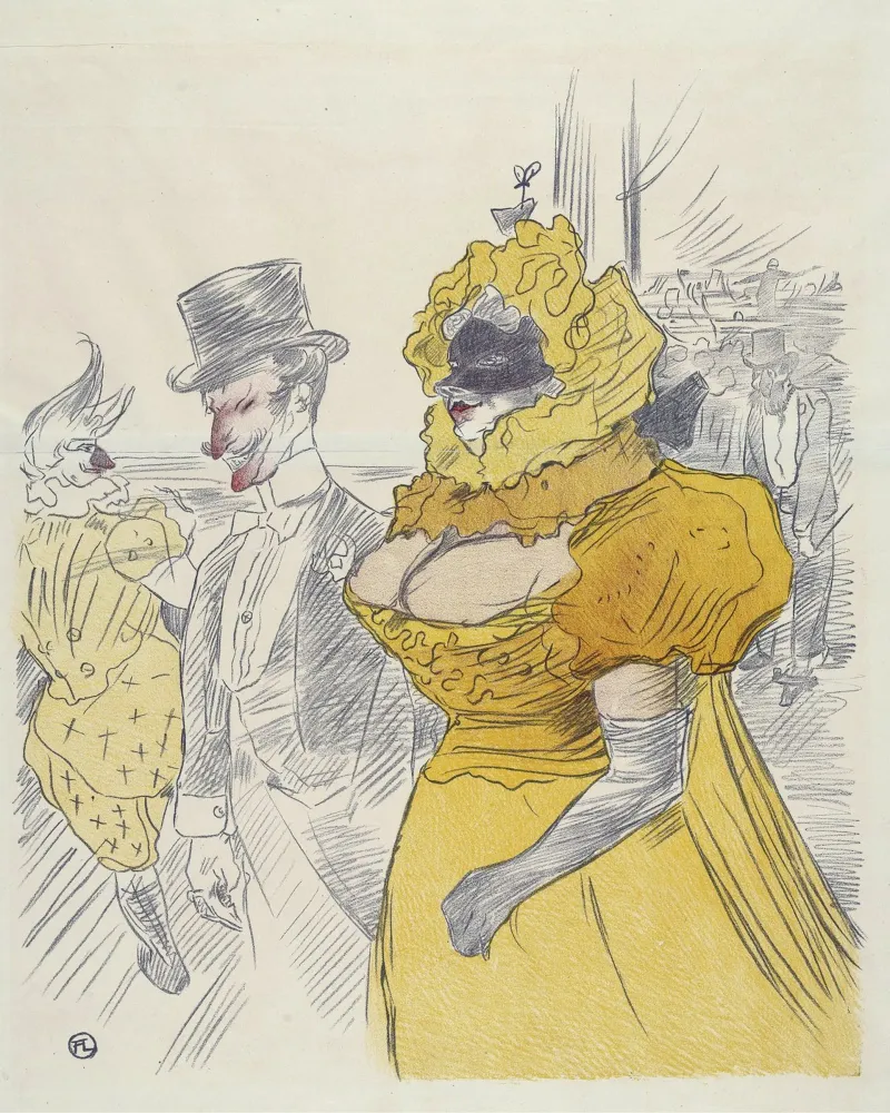 Toulouse-Lautrec "Au Bal des Etudiants" Belle Époque Print Poster von NorwesClub