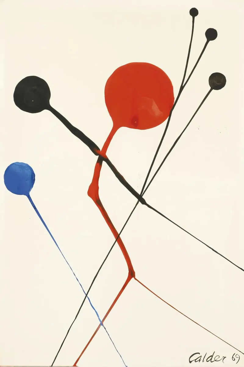 Alexander Calder "Airborne" Abstract Mobile Art Print poster with plastic frame by NorwesClub