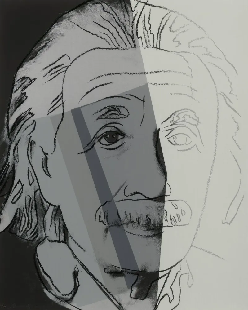 Andy Warhol Albert Einstein Pop Art Portrait Sketch Hahnemühle von NorwesClub