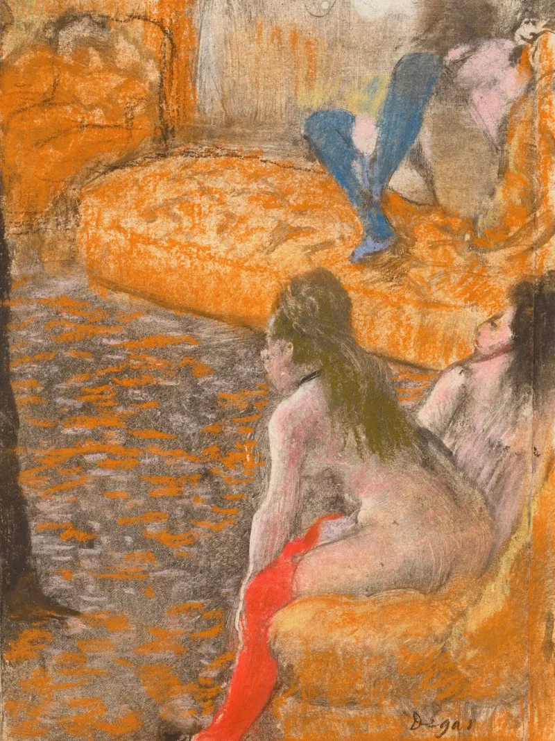 "Aspettando un cliente" di Degas - Nudi impressionisti e Parisi pellicola backlit da NorwesClub