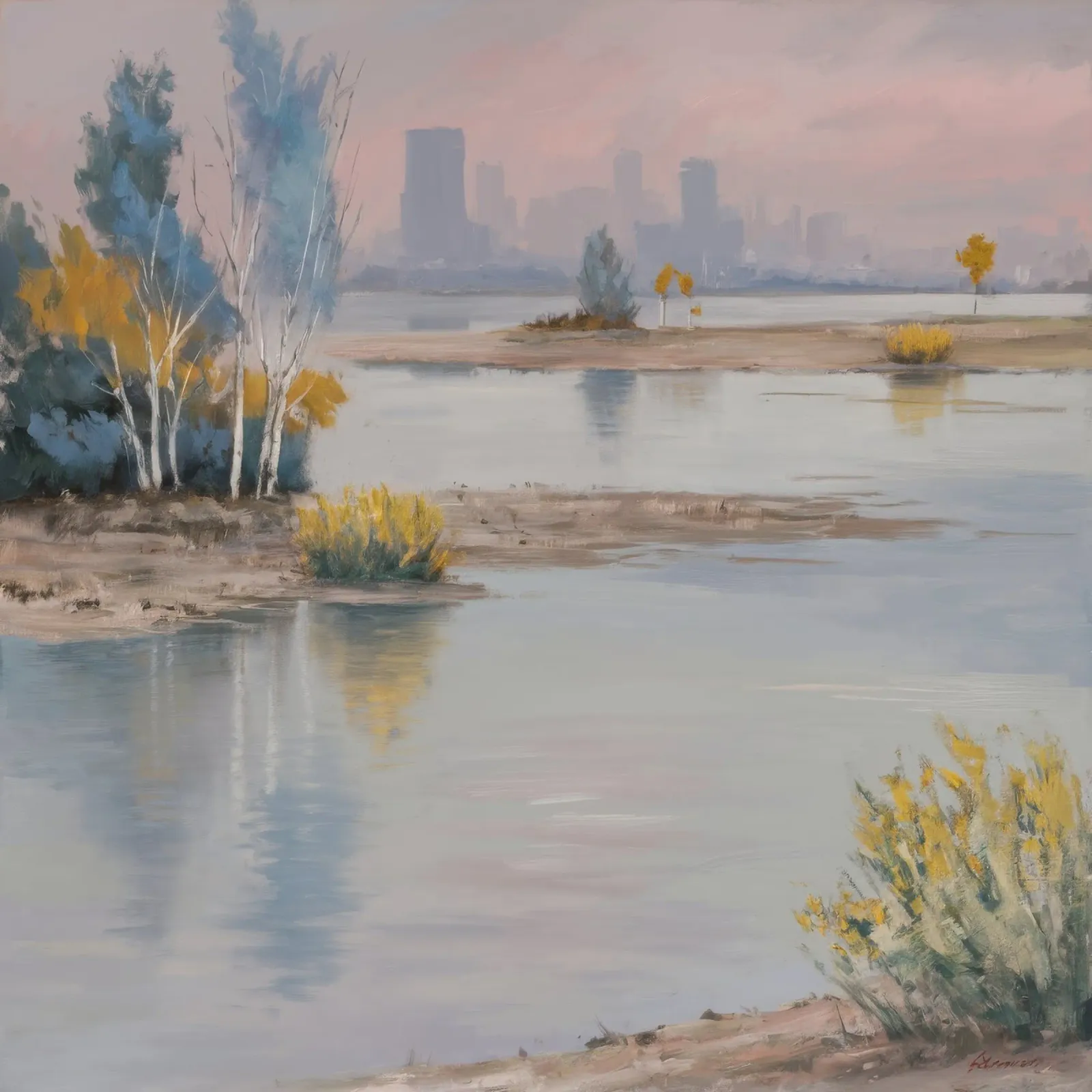 City Shore Remnants canvas by Solestice Strokes