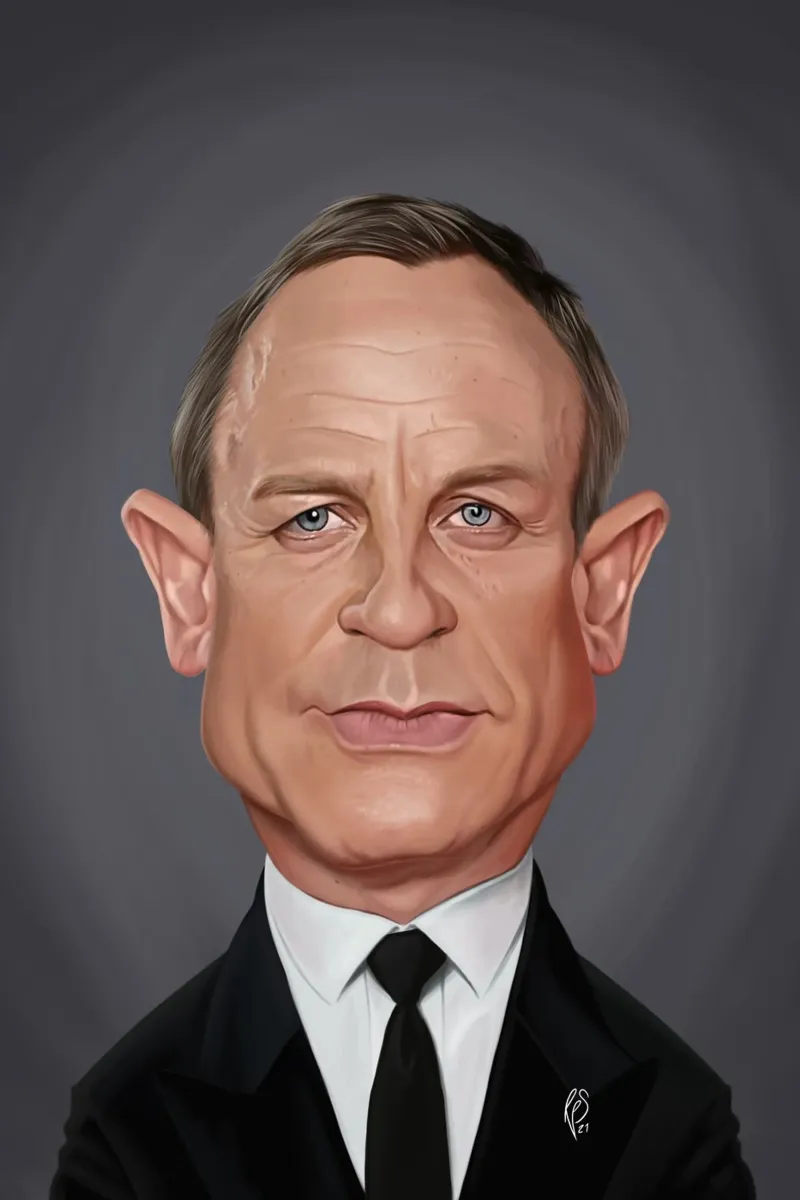 Daniel Craig pellicola backlit da Rob Art | Illustration