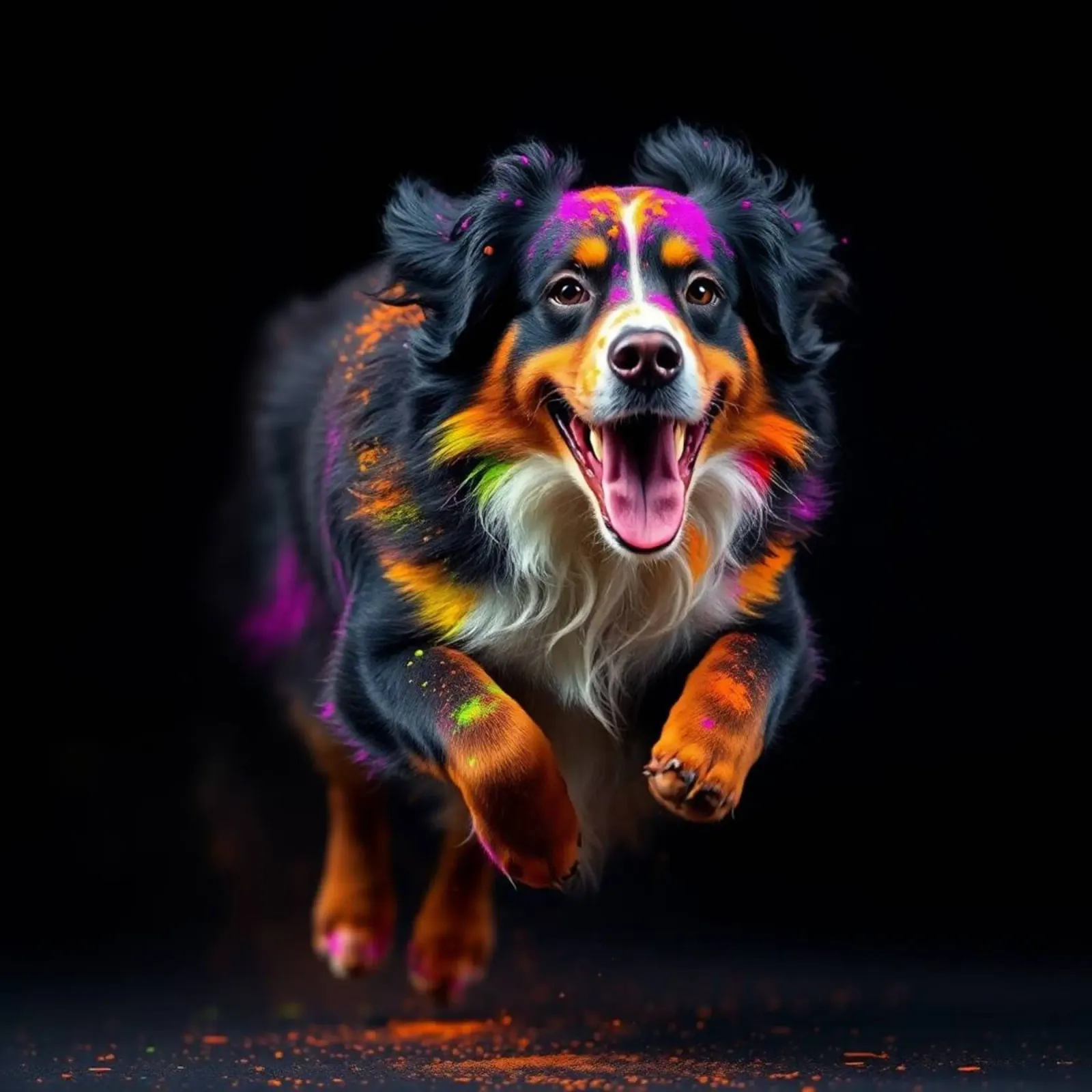 The colorful Bernese Mountain Dog #50 alu-dibond by Yumis.Beargang.and.Me