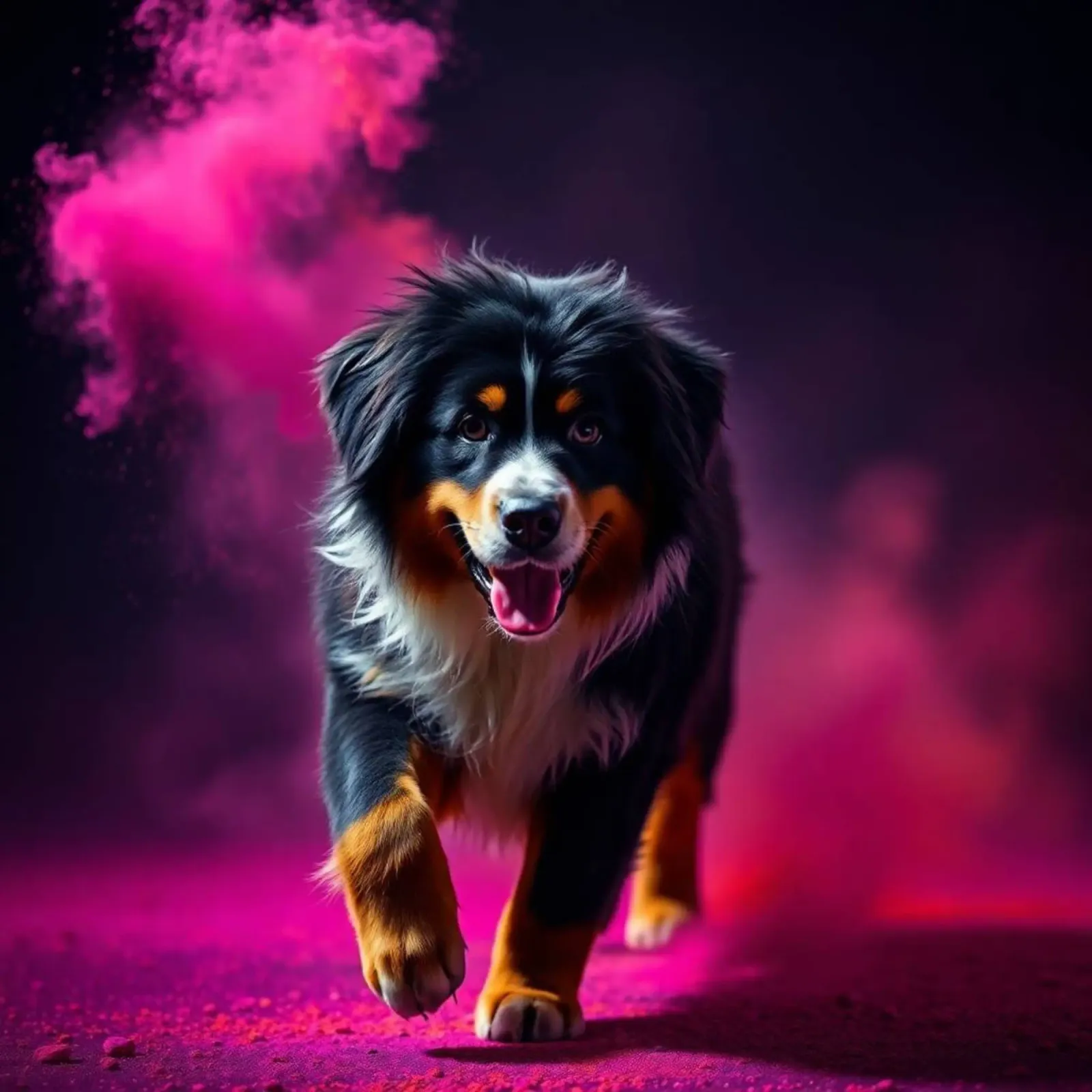 The colorful Bernese Mountain Dog #55 hahnemühle by Yumis.Beargang.and.Me