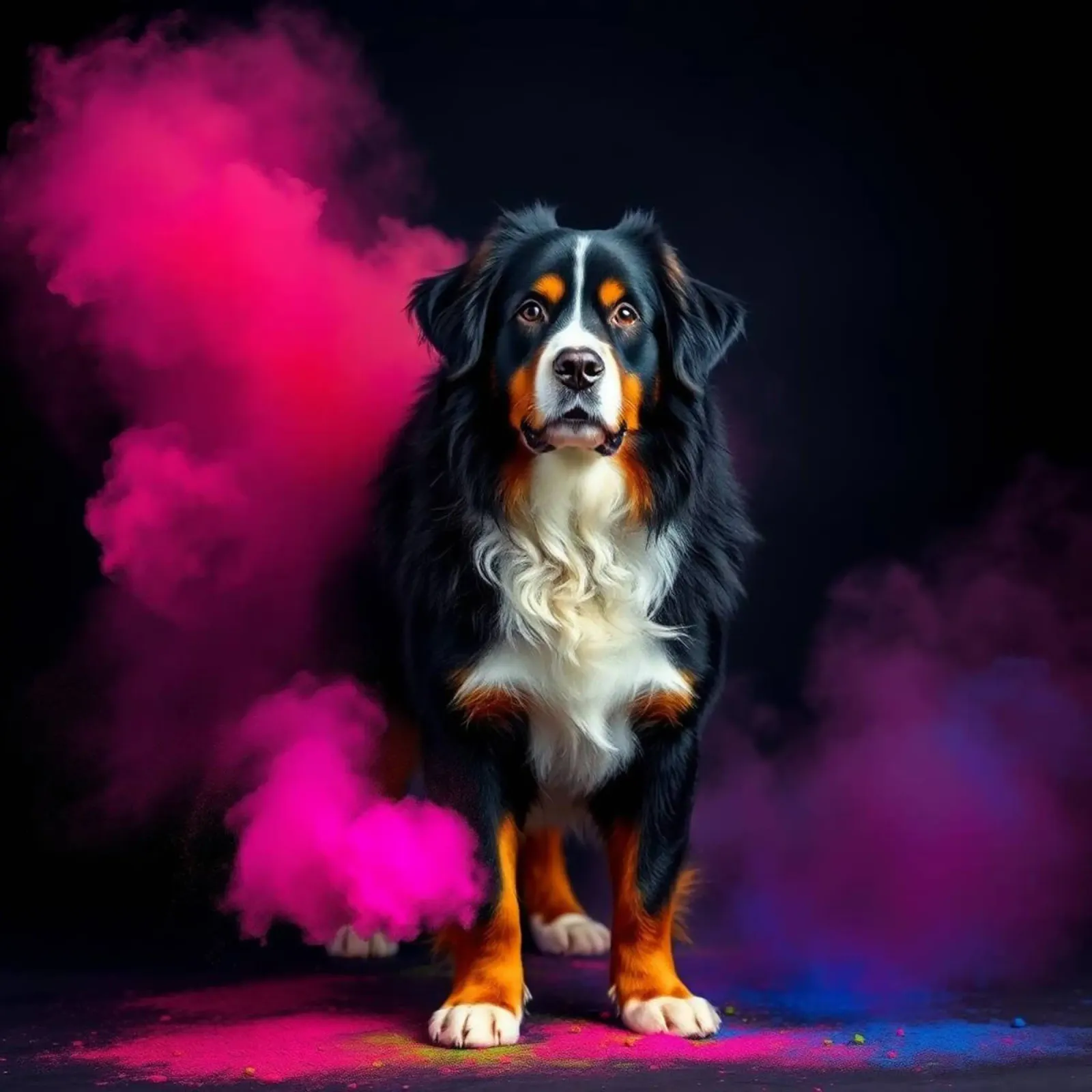 The colorful Bernese Mountain Dog #64 hahnemühle by Yumis.Beargang.and.Me