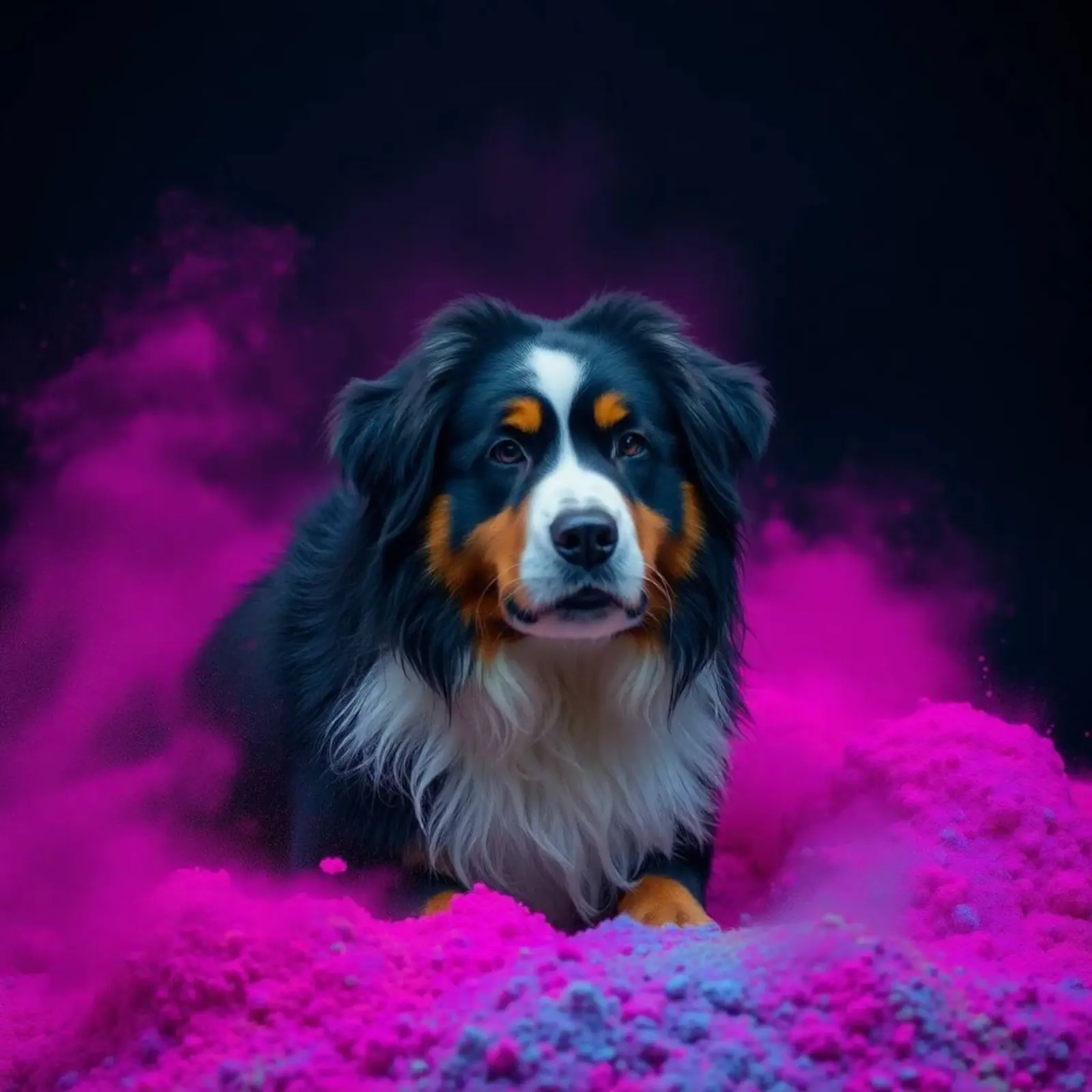 The colorful Bernese Mountain Dog #67 hahnemühle by Yumis.Beargang.and.Me