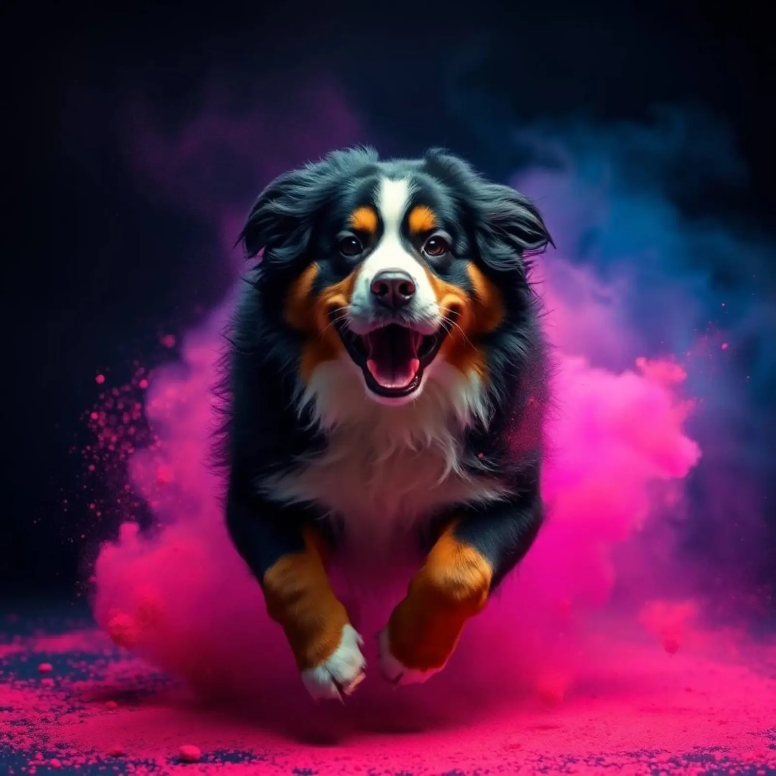 The colorful Bernese Mountain Dog #68 hahnemühle by Yumis.Beargang.and.Me